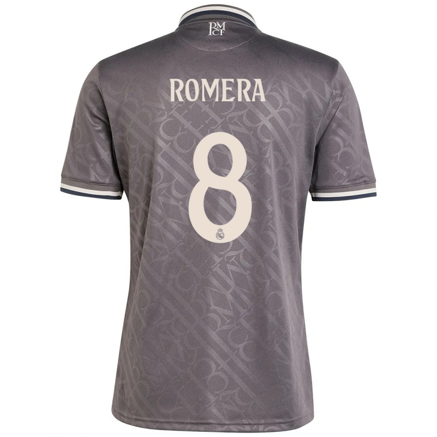 ילדים Miguel Romera #8 פֶּחָם ג'רזי קיט שלישי 2024/25 חולצה קצרה