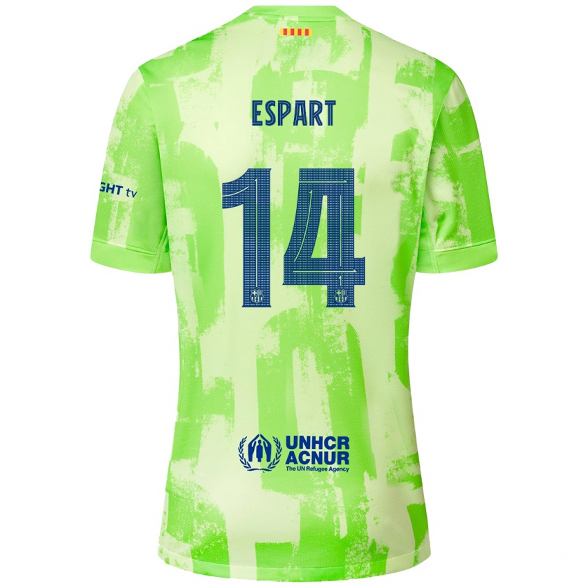 ילדים Xavi Espart #14 סִיד ג'רזי קיט שלישי 2024/25 חולצה קצרה