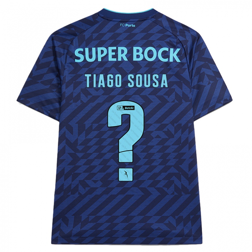 ילדים Tiago Sousa #0 כָּחוֹל כֵּהֶה ג'רזי קיט שלישי 2024/25 חולצה קצרה