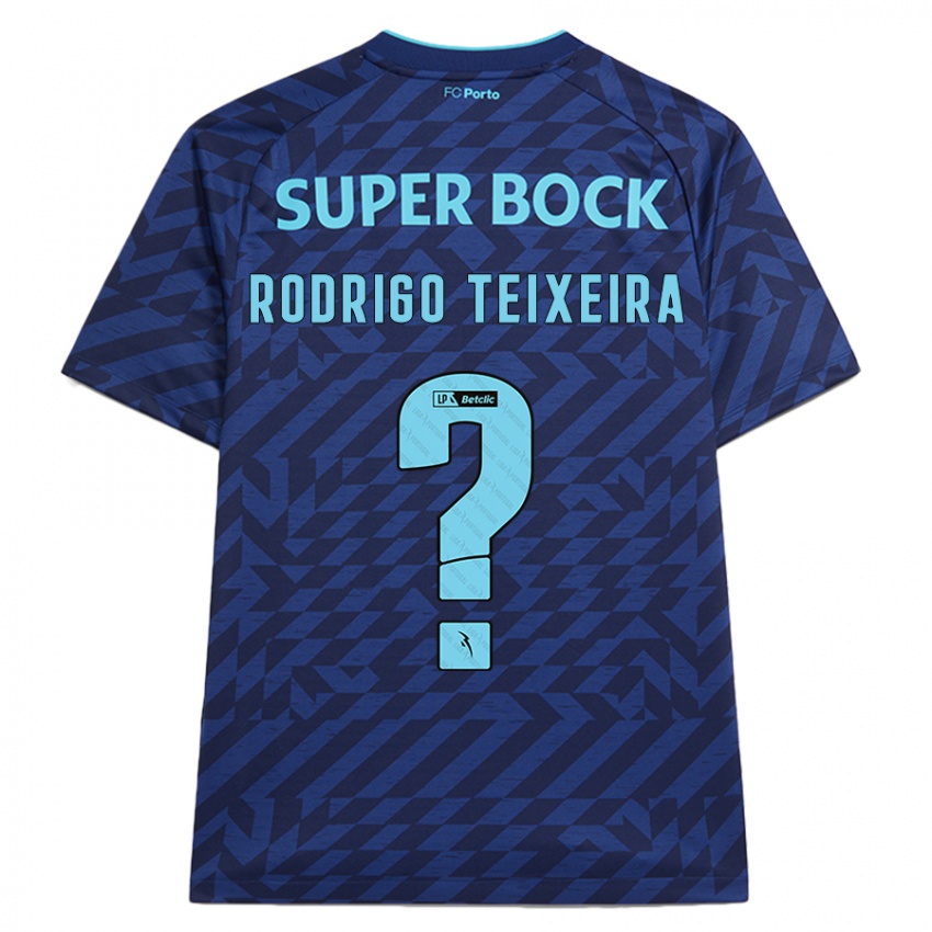 ילדים Rodrigo Teixeira #0 כָּחוֹל כֵּהֶה ג'רזי קיט שלישי 2024/25 חולצה קצרה