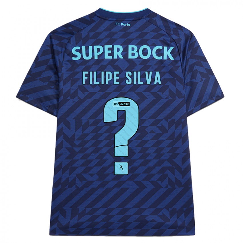 ילדים Filipe Silva #0 כָּחוֹל כֵּהֶה ג'רזי קיט שלישי 2024/25 חולצה קצרה