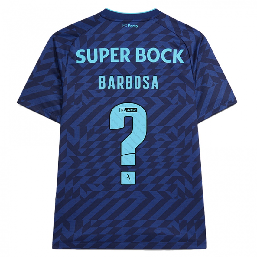 ילדים Rúben Barbosa #0 כָּחוֹל כֵּהֶה ג'רזי קיט שלישי 2024/25 חולצה קצרה