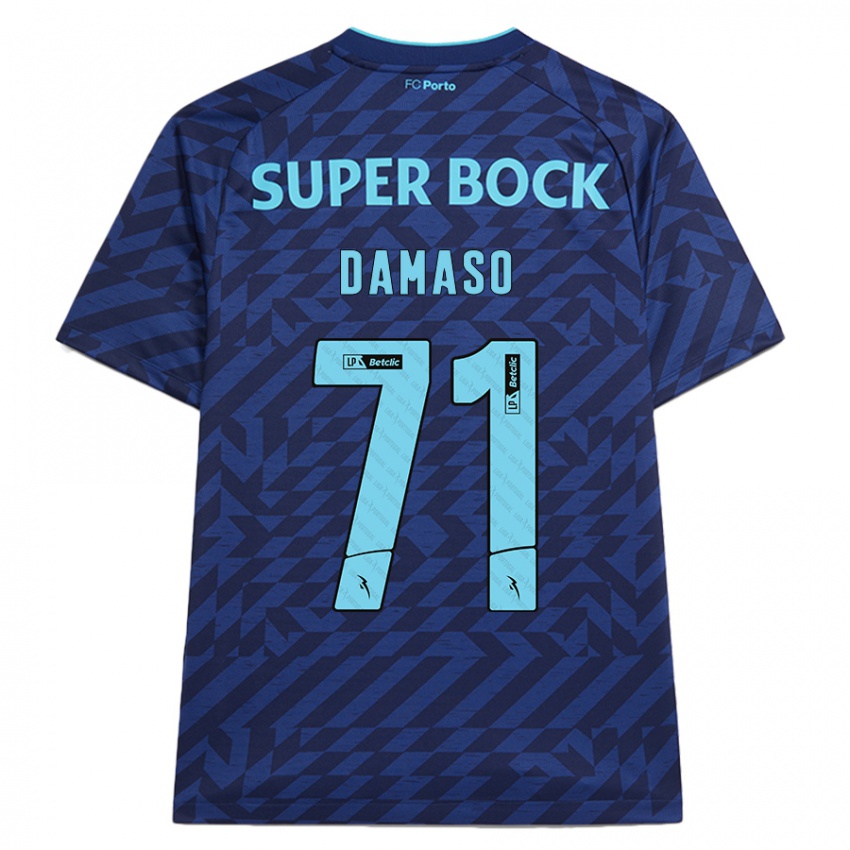 ילדים Nico Damaso #71 כָּחוֹל כֵּהֶה ג'רזי קיט שלישי 2024/25 חולצה קצרה