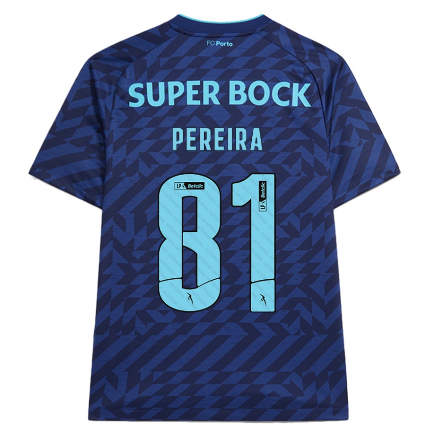 ילדים Martim Pereira #81 כָּחוֹל כֵּהֶה ג'רזי קיט שלישי 2024/25 חולצה קצרה