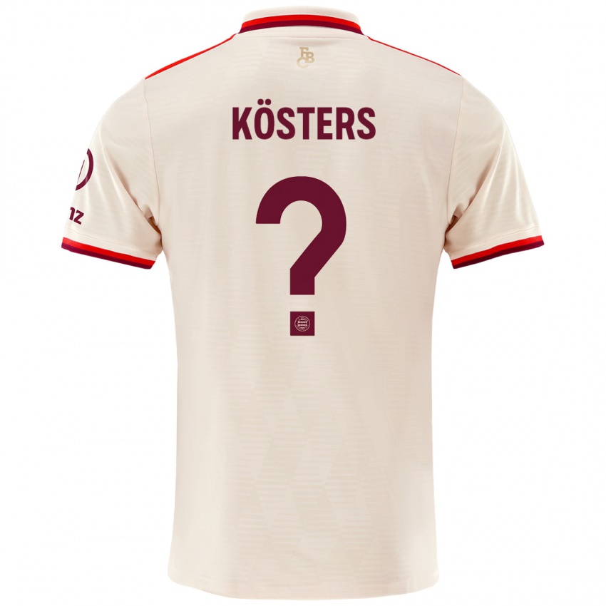 ילדים Matthias Kösters #0 פִּשׁתָן ג'רזי קיט שלישי 2024/25 חולצה קצרה