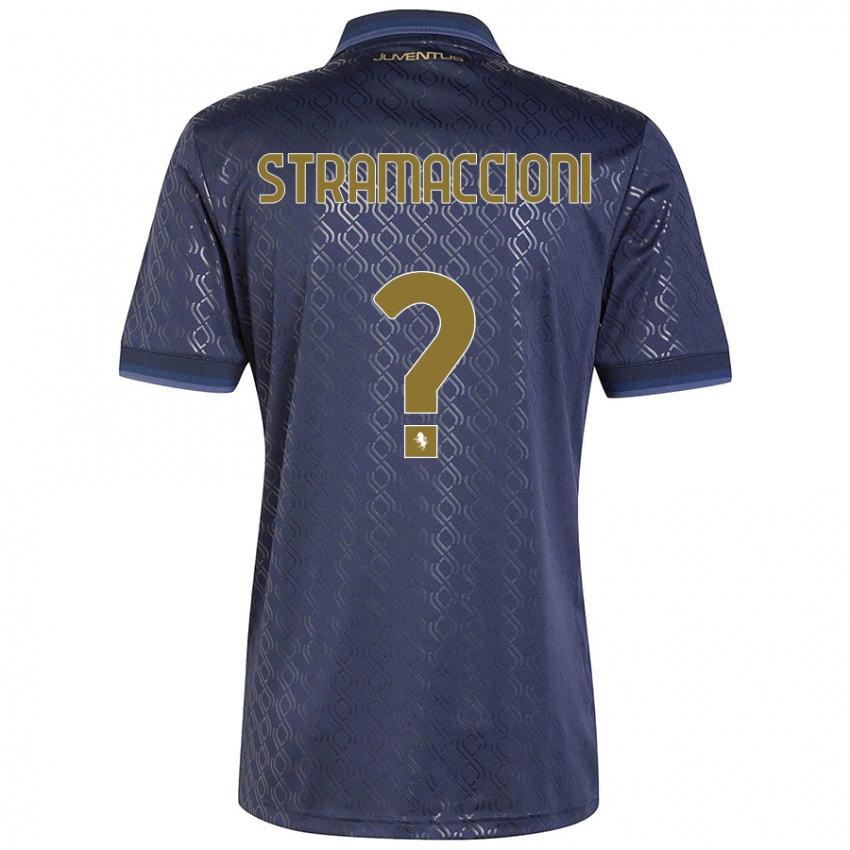 ילדים Diego Stramaccioni #0 כָּחוֹל כֵּהֶה ג'רזי קיט שלישי 2024/25 חולצה קצרה