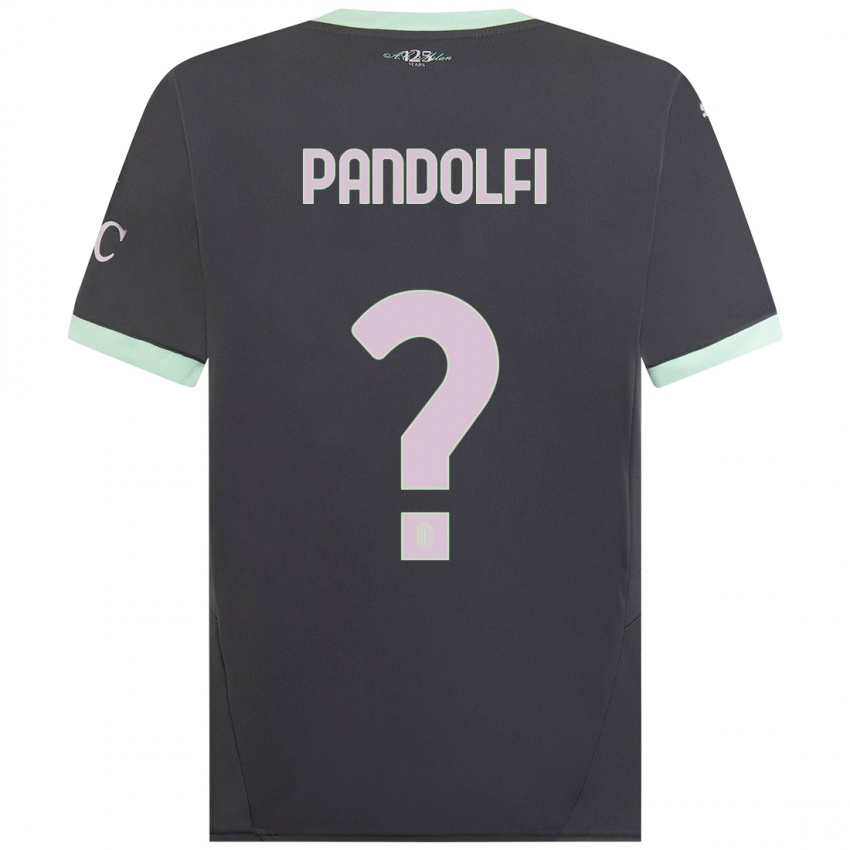 ילדים Fabio Pandolfi #0 אָפוֹר ג'רזי קיט שלישי 2024/25 חולצה קצרה