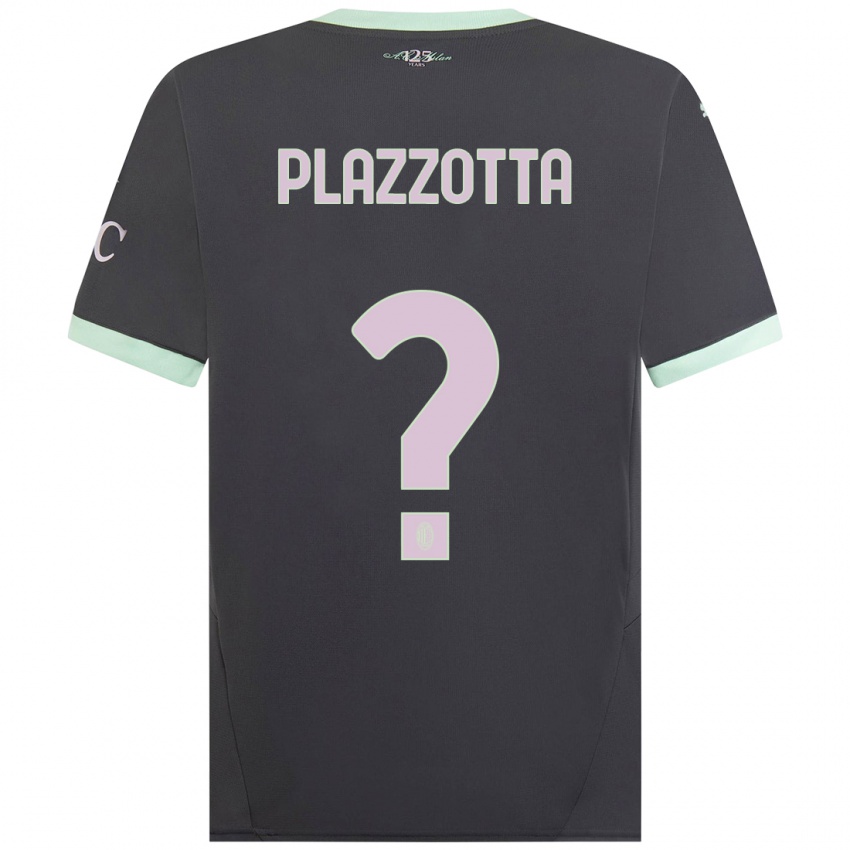 ילדים Filippo Plazzotta #0 אָפוֹר ג'רזי קיט שלישי 2024/25 חולצה קצרה