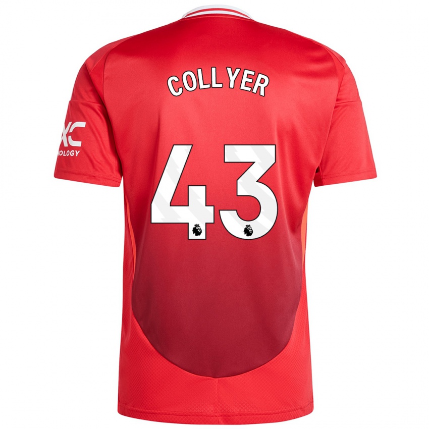 גברים Toby Collyer #43 אדום בוהק ג'רזי ביתית 2024/25 חולצה קצרה