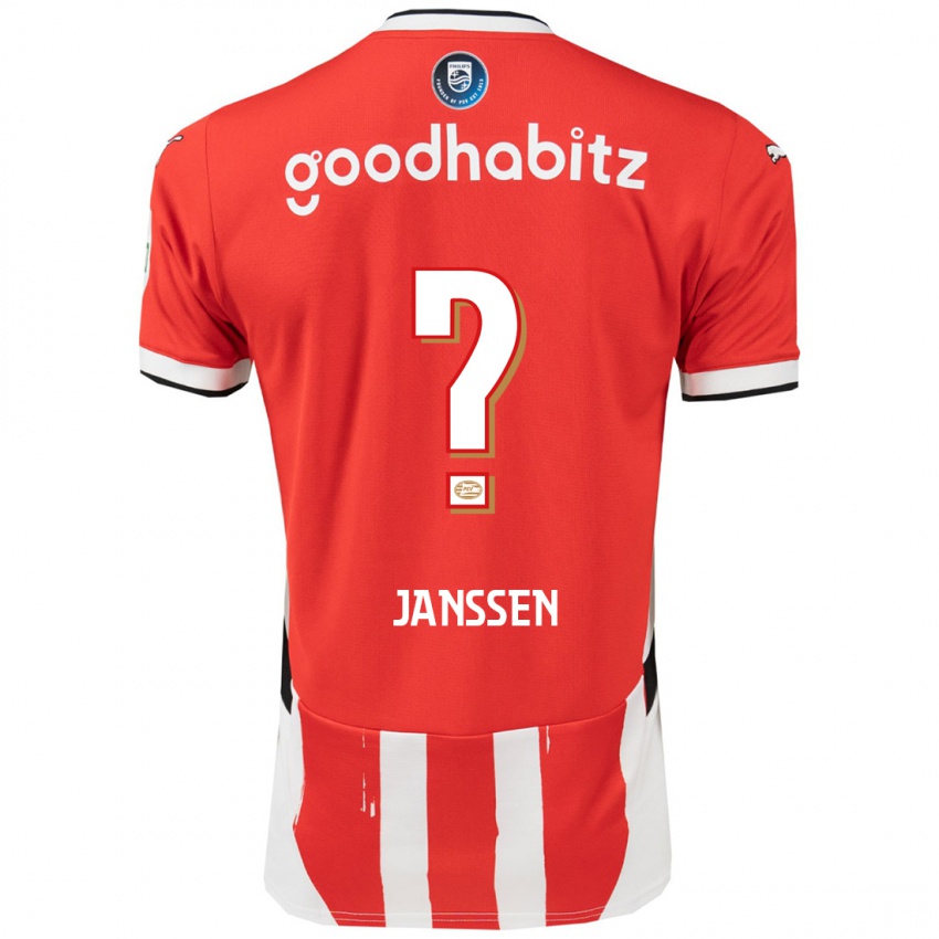 גברים Niek Janssen #0 אדום לבן ג'רזי ביתית 2024/25 חולצה קצרה