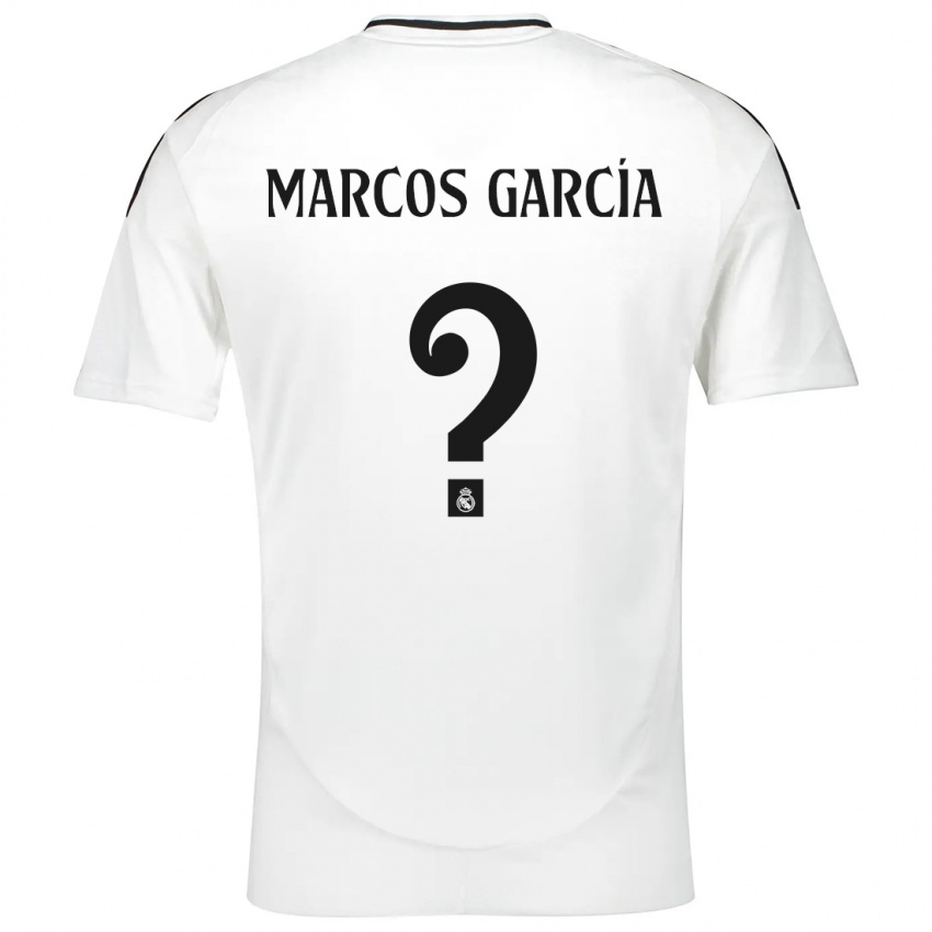 גברים Marcos García #0 לָבָן ג'רזי ביתית 2024/25 חולצה קצרה