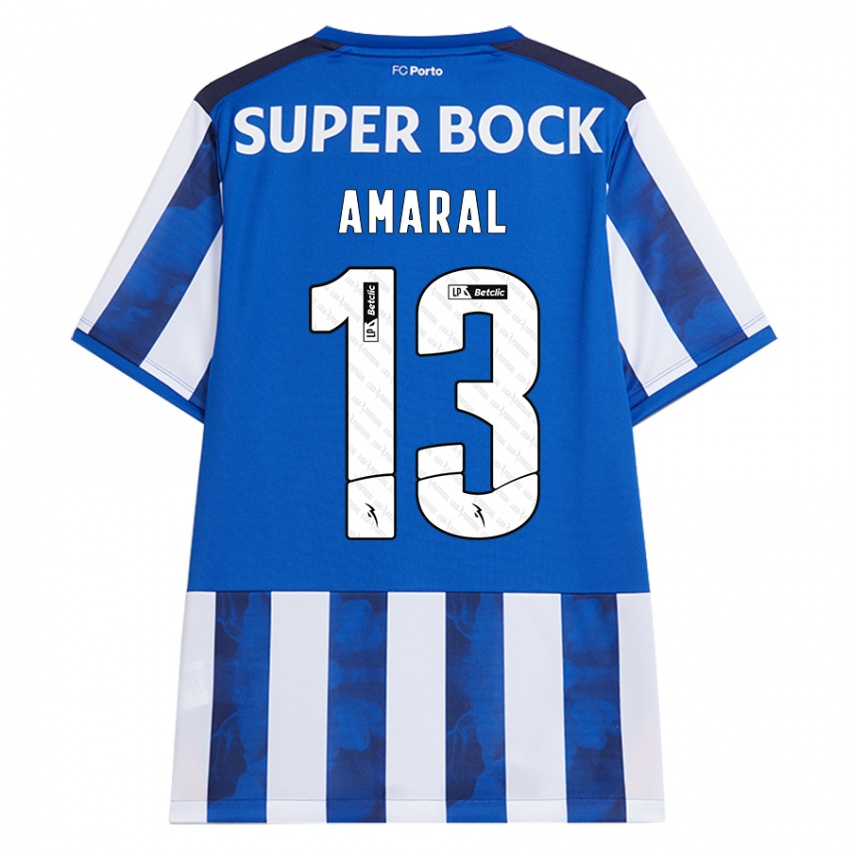 גברים Fábio Amaral #13 כחול לבן ג'רזי ביתית 2024/25 חולצה קצרה