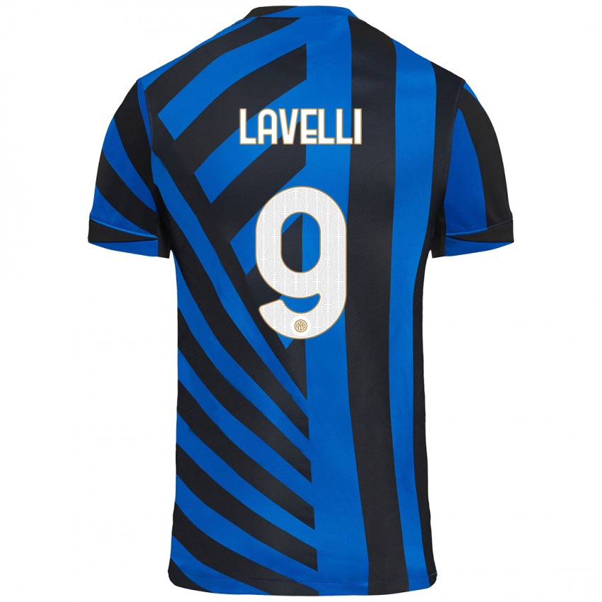 גברים Matteo Lavelli #9 כחול שחור ג'רזי ביתית 2024/25 חולצה קצרה