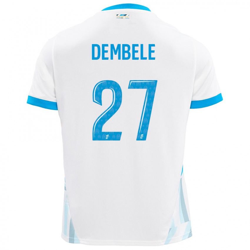 גברים Coumba Dembélé #27 שמים כחולים לבנים ג'רזי ביתית 2024/25 חולצה קצרה