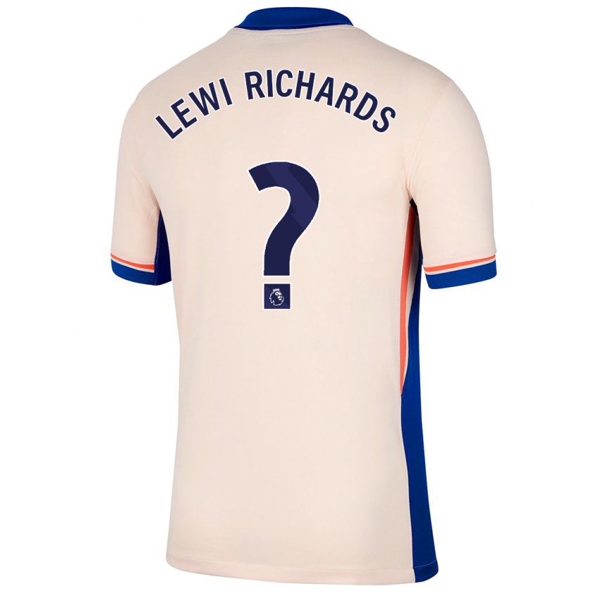 גברים Lewi Richards #0 בז' בהיר הרחק ג'רזי 2024/25 חולצה קצרה