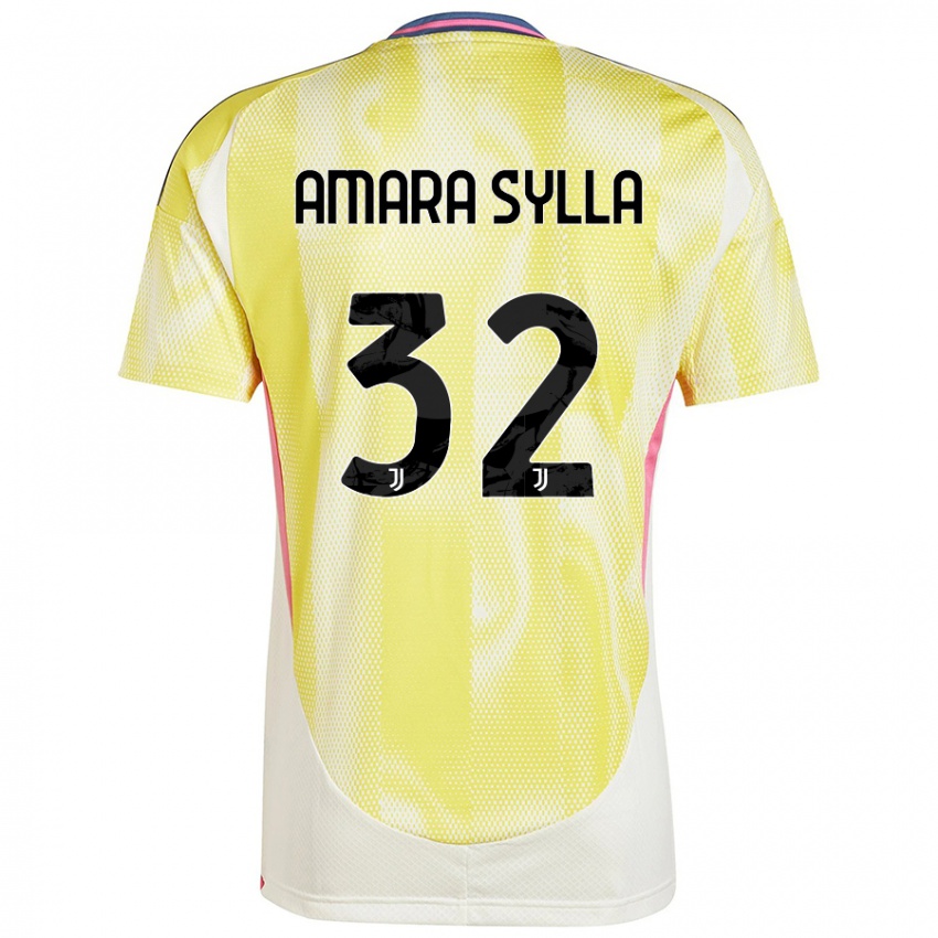 גברים Idris Amara Sylla #32 צהוב סולארי הרחק ג'רזי 2024/25 חולצה קצרה