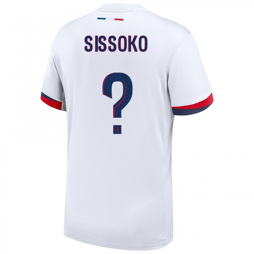 גברים Nassiama Sissoko #0 לבן כחול אדום הרחק ג'רזי 2024/25 חולצה קצרה