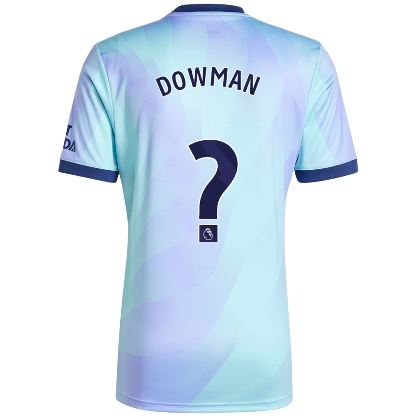 גברים Max Dowman #0 אקווה ג'רזי קיט שלישי 2024/25 חולצה קצרה