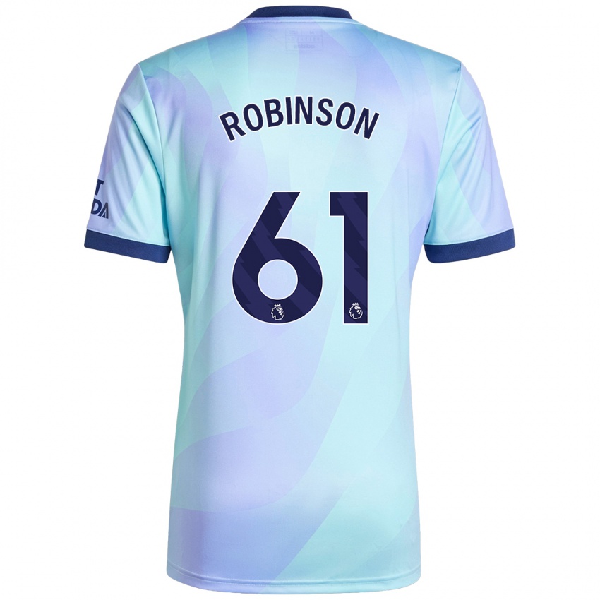 גברים Josh Robinson #61 אקווה ג'רזי קיט שלישי 2024/25 חולצה קצרה