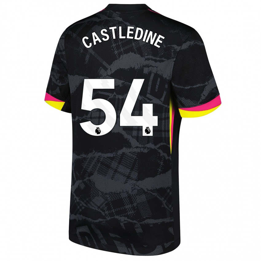 גברים Leo Castledine #54 שחור ורוד ג'רזי קיט שלישי 2024/25 חולצה קצרה