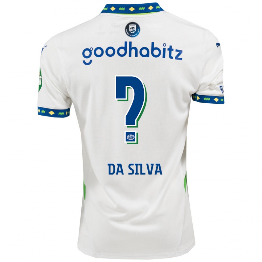 גברים Aston Da Silva #0 לבן כחול כהה ג'רזי קיט שלישי 2024/25 חולצה קצרה