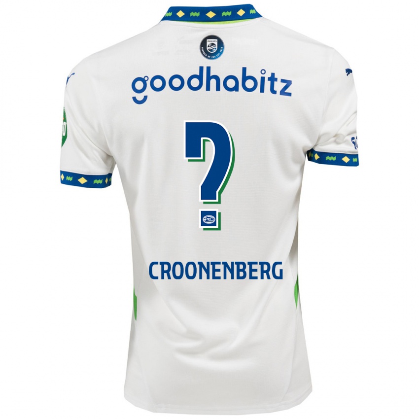 גברים Luca Croonenberg #0 לבן כחול כהה ג'רזי קיט שלישי 2024/25 חולצה קצרה