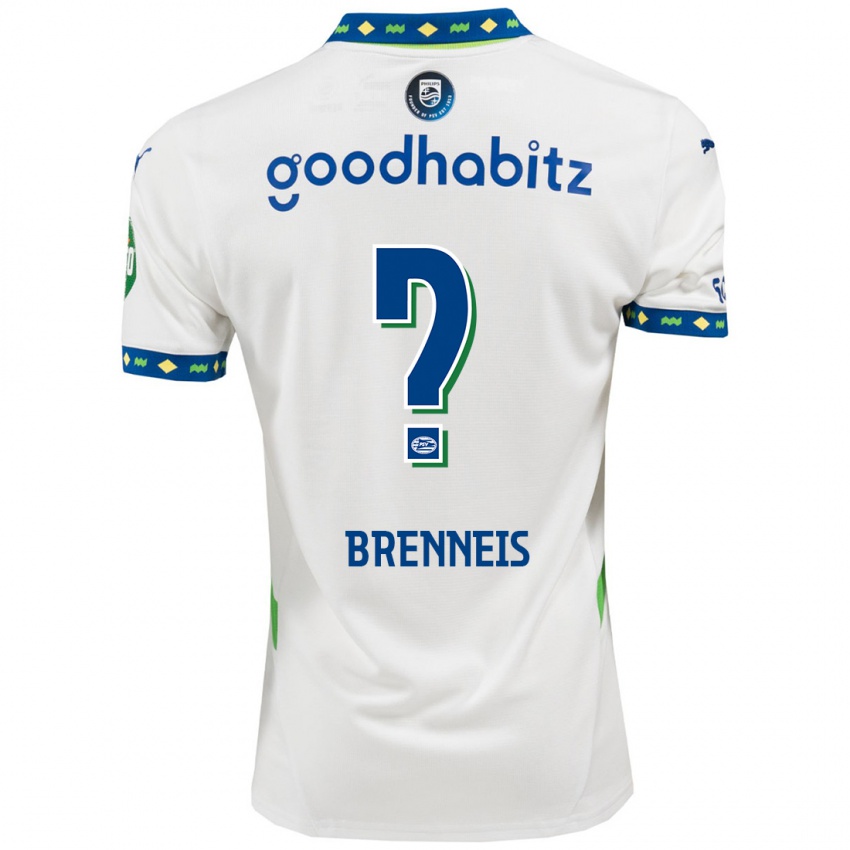 גברים Nick Brenneis #0 לבן כחול כהה ג'רזי קיט שלישי 2024/25 חולצה קצרה