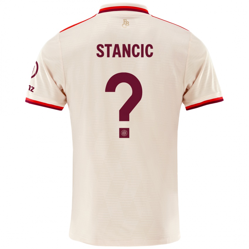 גברים Luca Stancic #0 פִּשׁתָן ג'רזי קיט שלישי 2024/25 חולצה קצרה