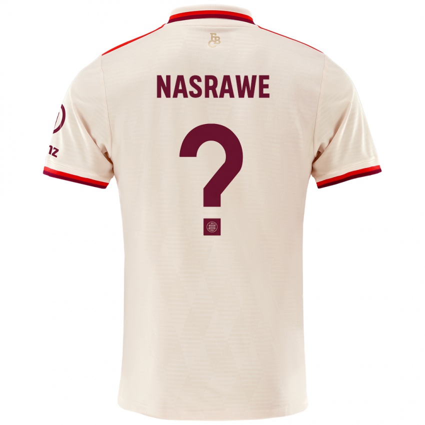 גברים Jussef Nasrawe #0 פִּשׁתָן ג'רזי קיט שלישי 2024/25 חולצה קצרה