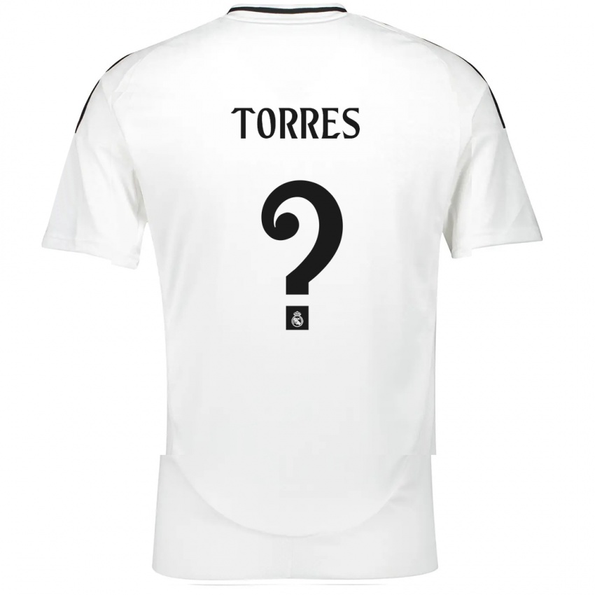 נשים Roi Torres #0 לָבָן ג'רזי ביתית 2024/25 חולצה קצרה