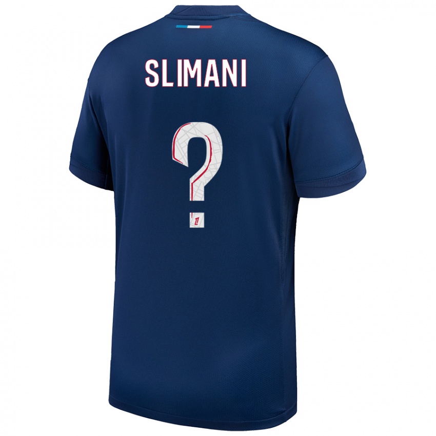 נשים Yacine Slimani #0 כחול נייבי לבן ג'רזי ביתית 2024/25 חולצה קצרה