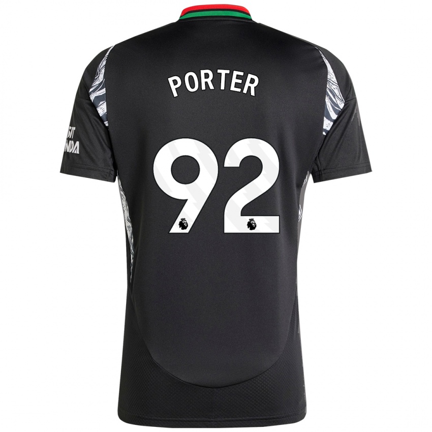 נשים Jack Porter #92 שָׁחוֹר הרחק ג'רזי 2024/25 חולצה קצרה