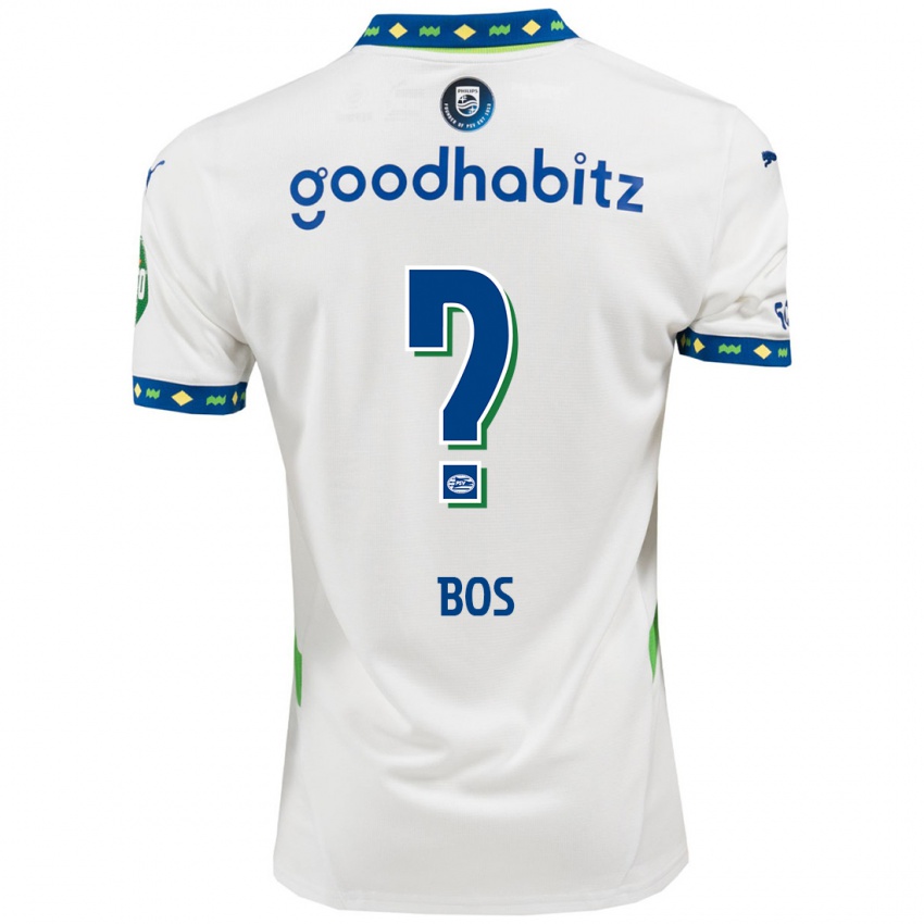 נשים Floris Bos #0 לבן כחול כהה ג'רזי קיט שלישי 2024/25 חולצה קצרה