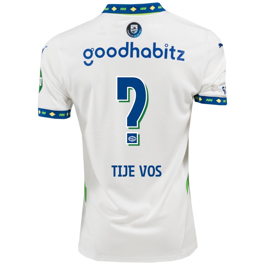 נשים Tije Vos #0 לבן כחול כהה ג'רזי קיט שלישי 2024/25 חולצה קצרה