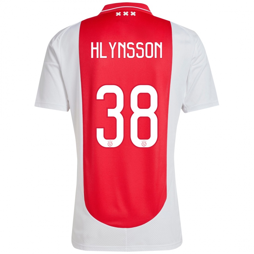 ילדים Kristian Hlynsson #38 אדום לבן ג'רזי ביתית 2024/25 חולצה קצרה