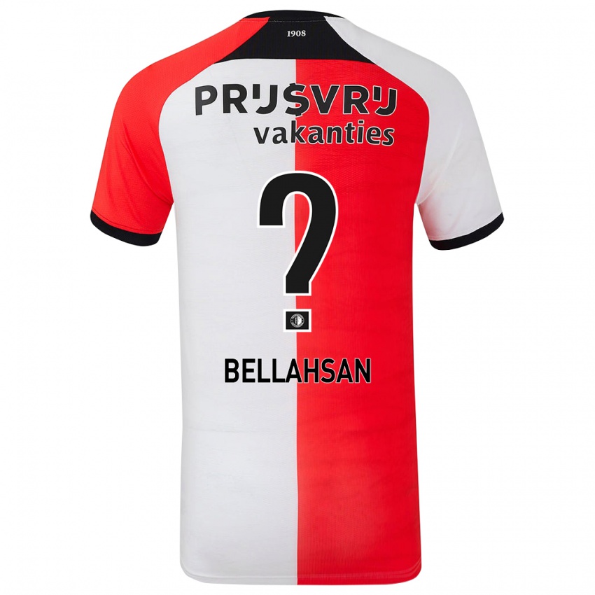 ילדים Jawad Bellahsan #0 אדום לבן ג'רזי ביתית 2024/25 חולצה קצרה