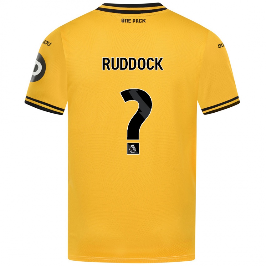 ילדים Max Ruddock #0 צָהוֹב ג'רזי ביתית 2024/25 חולצה קצרה