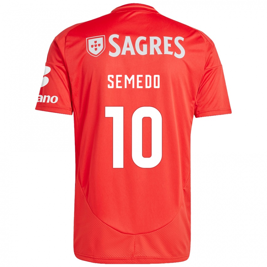 ילדים Andreson Semedo #10 אדום לבן ג'רזי ביתית 2024/25 חולצה קצרה