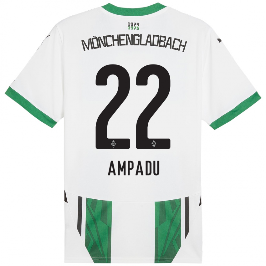 ילדים Leon Ampadu #22 ירוק לבן ג'רזי ביתית 2024/25 חולצה קצרה