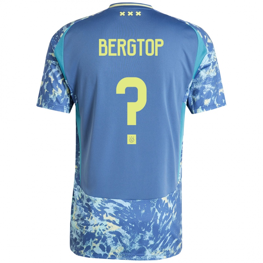 ילדים Sanyika Bergtop #0 אפור כחול צהוב הרחק ג'רזי 2024/25 חולצה קצרה