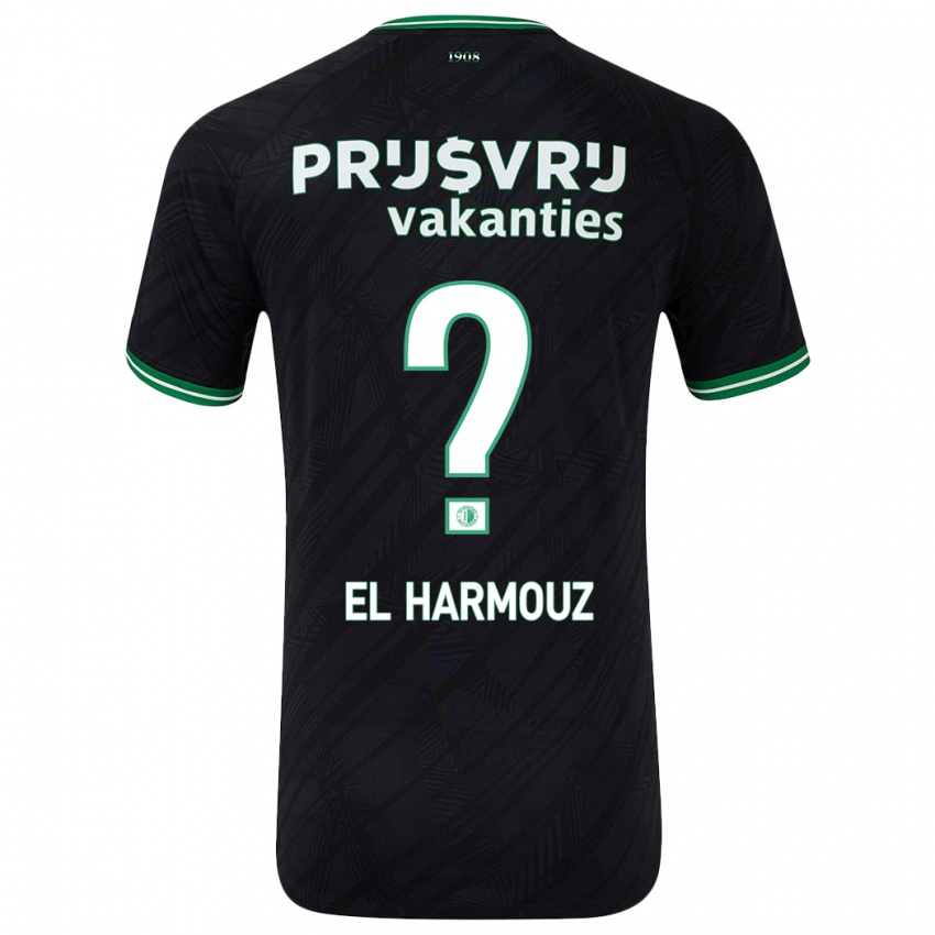 ילדים Nassim El Harmouz #0 ירוק שחור הרחק ג'רזי 2024/25 חולצה קצרה