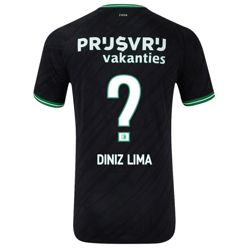 ילדים Lucas Diniz Lima #0 ירוק שחור הרחק ג'רזי 2024/25 חולצה קצרה