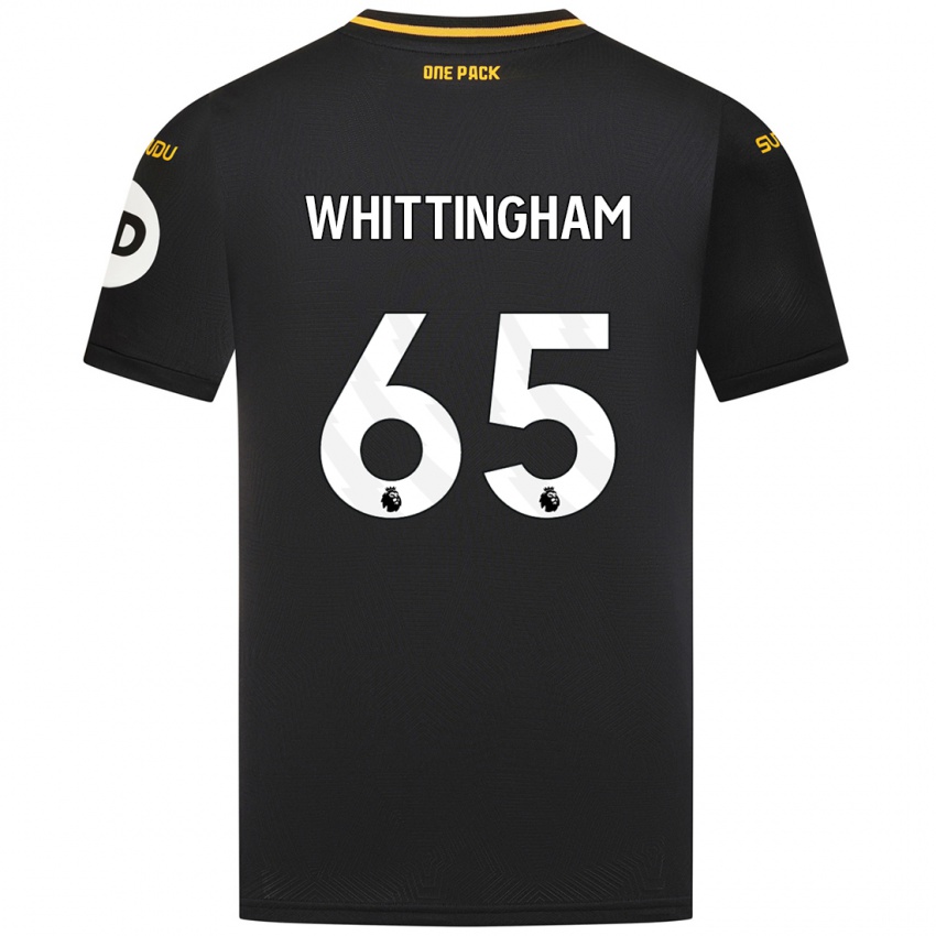 ילדים Matthew Whittingham #65 שָׁחוֹר הרחק ג'רזי 2024/25 חולצה קצרה