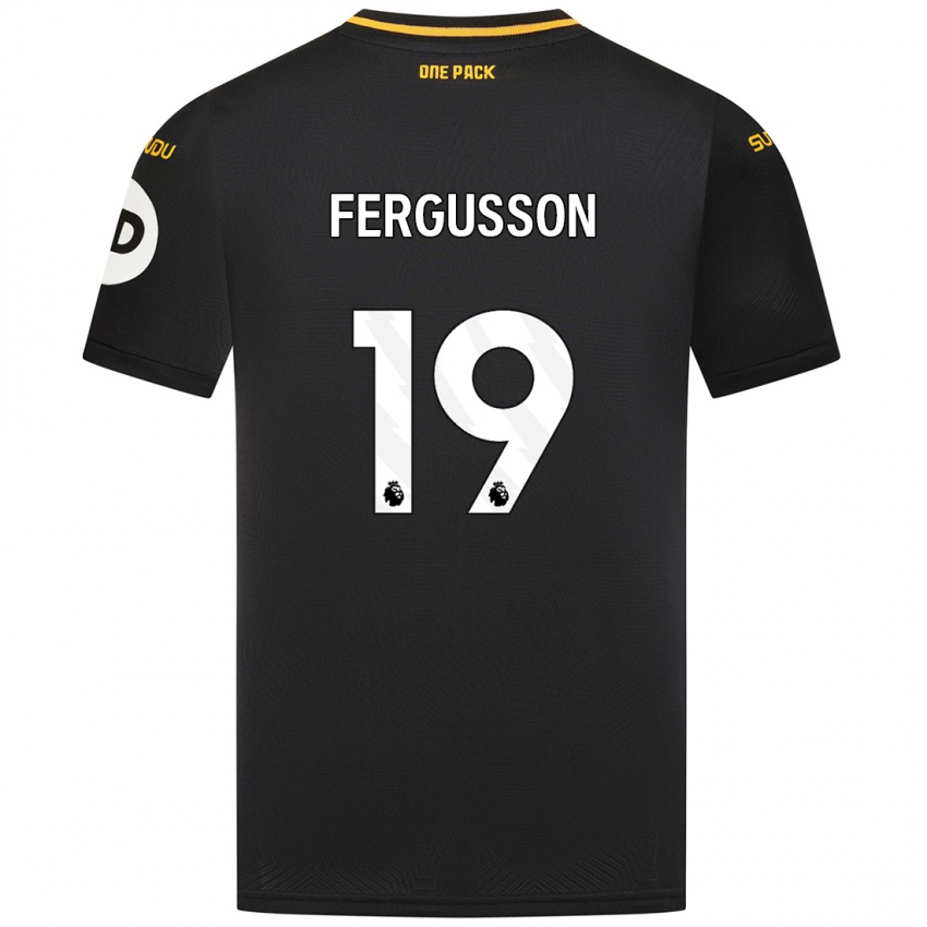 ילדים Liv Fergusson #19 שָׁחוֹר הרחק ג'רזי 2024/25 חולצה קצרה