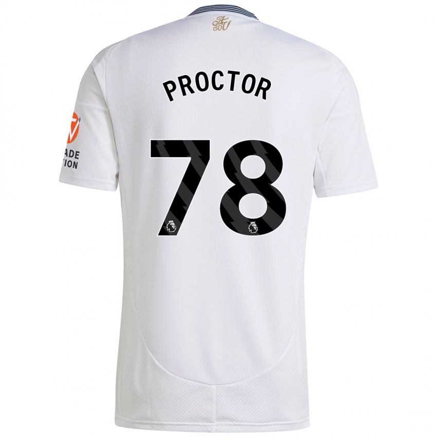 ילדים Sam Proctor #78 לָבָן הרחק ג'רזי 2024/25 חולצה קצרה