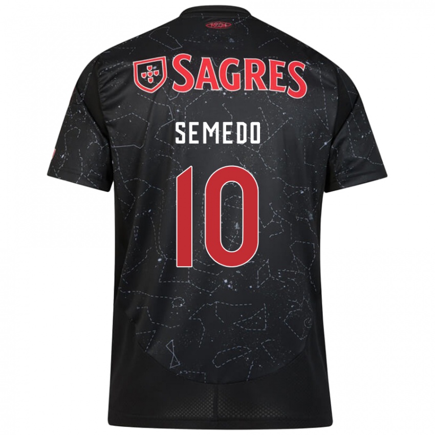 ילדים Andreson Semedo #10 שחור אדום הרחק ג'רזי 2024/25 חולצה קצרה