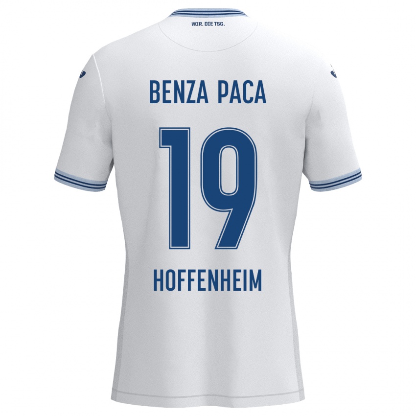 ילדים Lynes Benza Paca #19 כחול לבן הרחק ג'רזי 2024/25 חולצה קצרה