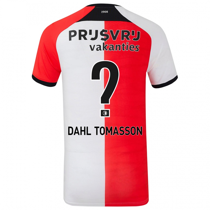 גברים Luca Dahl Tomasson #0 אדום לבן ג'רזי ביתית 2024/25 חולצה קצרה