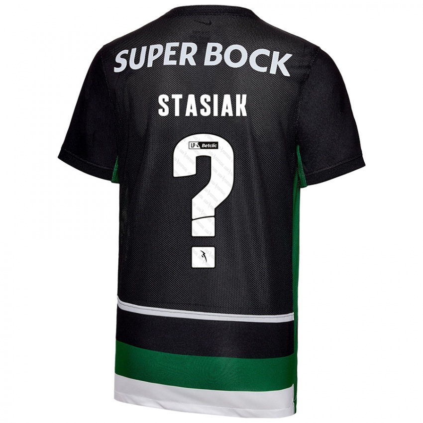 גברים Jakub Stasiak #0 שחור לבן ירוק ג'רזי ביתית 2024/25 חולצה קצרה