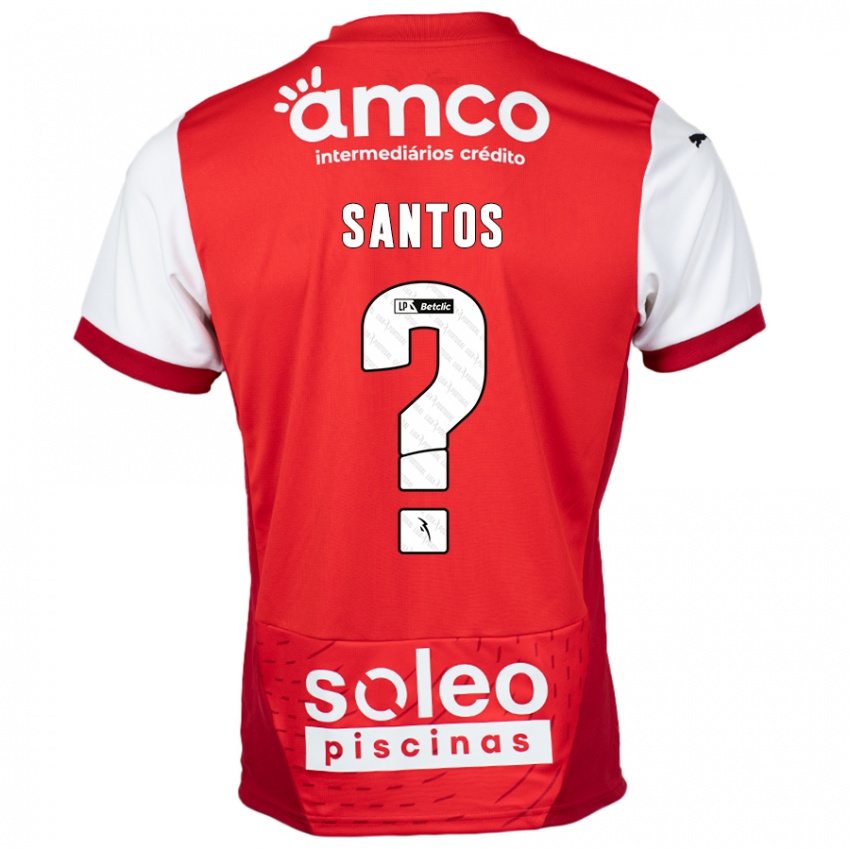 גברים Matheus Santos #0 אדום לבן ג'רזי ביתית 2024/25 חולצה קצרה